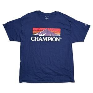 Champion Mountain Retro Style Graphic T-Shirt